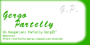 gergo partelly business card